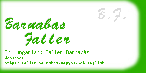 barnabas faller business card