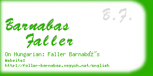 barnabas faller business card